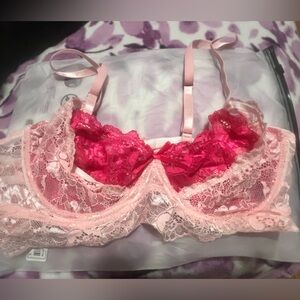 SHEIN Pink and Blush Lace Bralette, NWOT